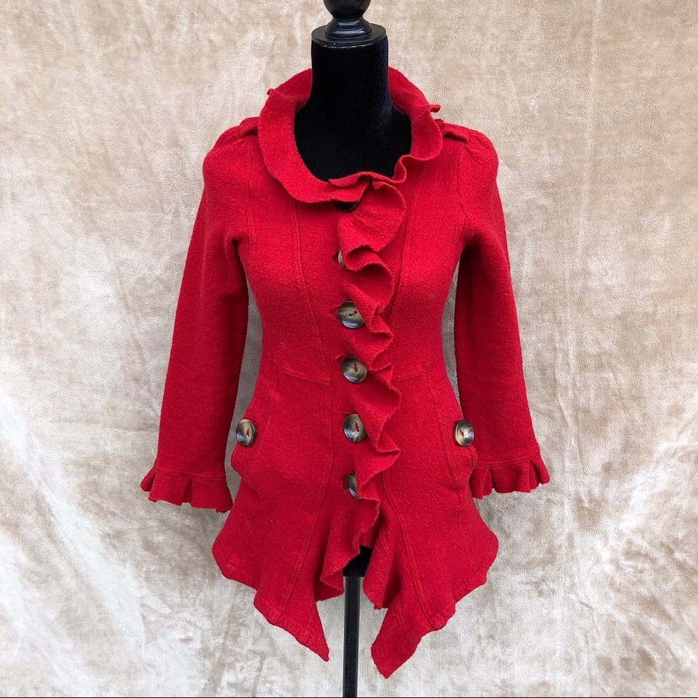 Little Red Wool Jacket - Picture 9 of 9